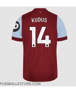 Günstige West Ham United Mohammed Kudus #14 Heimtrikot 2023-24 Kurzarm